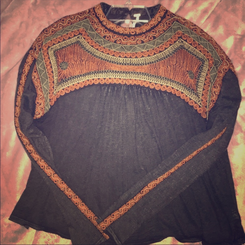 Free people embroidered blouse